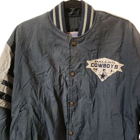 Vtg Logo 7 NFL Dallas Cowboys Zip Insulated Jacket Youth Sz: Medium (10-12) - Picture 3 of 5